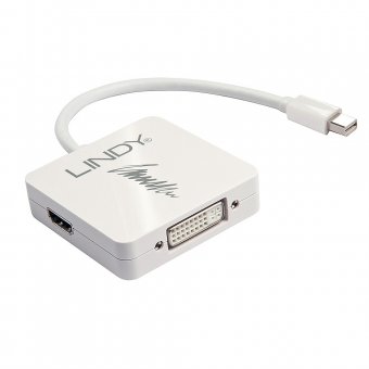 Lindy Convertisseur Mini DisplayPort 1.2 vers DisplayPort 1.2, HDMI & DVI 