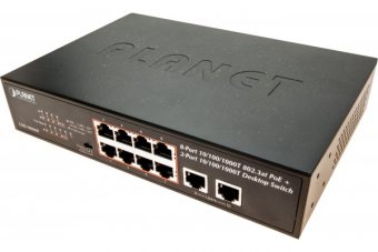 Planet GSD-1008HP switch 10" 10P gigabit dont 8 PoE+ 120W 
