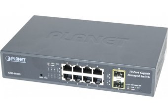 Planet GSD-1020S switch 10" 8P gigabit +2 SFP manageable 