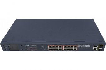 PLANET FGSW-2022VHP LCD Switch 12 PoE+ /4 uPoE & 2 Giga/SFP 
