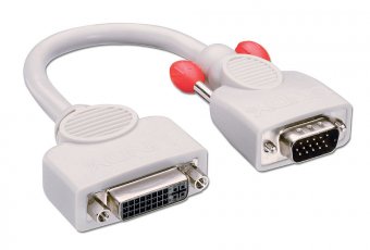 Lindy Câble adaptateur DVI-A (analogique) femelle vers HD-15 (VGA) mâle, 20cm 