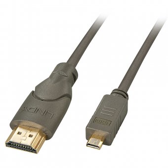 Lindy Câble HDMI® 2m, compatible HDMI 2.0 Ultra HD, type A/D (Micro) 