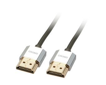 Lindy Câble HDMI® Slim, compatible HDMI 2.0 Ultra HD, Ethernet CROMO®, type A/A, 1m 