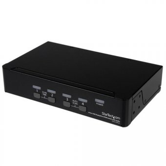 StarTech.com Switch KVM DisplayPort à 4 ports - Hub USB et partage audio - 2560 x 1600 - Commutateur écran-clavier-souris/audio/USB - 4 x KVM / audio / USB - 1 utilisateur local - de bureau - pour P/N: DP4N1USB6, IM12D1500P, SV431RACK, SVA12M2NEUA, SVA12M 