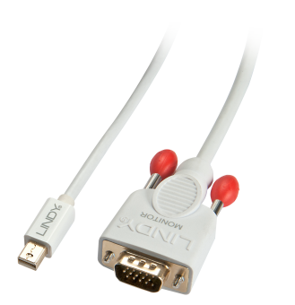 Lindy Câble Mini DisplayPort vers VGA Blanc, 1m 