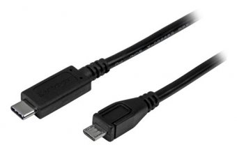 StarTech.com Câble USB 2.0 USB-C vers Micro-B de 1 m - Cordon USB Type-C vers Micro-B - M/M - Noir - Câble USB - USB-C (M) pour Micro-USB de type B (M) - USB 2.0 - 1 m - noir - pour P/N: HB30A3A1CFB, HB30A3A1CSFS, HB30C3A1CFB, HB30C3A1CFS 