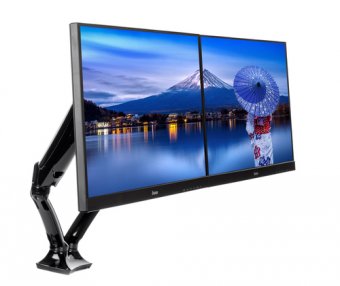 Iiyama DS3002C-B1 kit de montage - bras réglable - pour 2 moniteurs - noir 