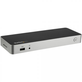 StarTech.com Dock USB-C pour PC portable - 2x 4K, PD 60W et lecteur SD - Station d'accueil - USB-C - HDMI, DP - 1GbE - 60 Watt - Royaume-Uni, Europe 