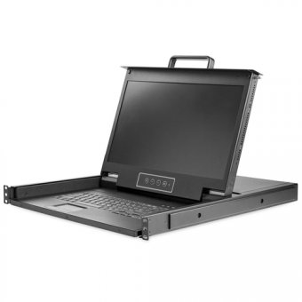 StarTech.com Console LCD de 17,3" 1080p HD à montage en rack 1U avec clavier américain - Interface VGA - Câble KVM inclus - Console KVM avec commutateur KVM - 1 ports - USB - 17.3" - rack-montable - 1920 x 1080 Full HD (1080p) @ 60 Hz - 300 cd/m² - 800:1 