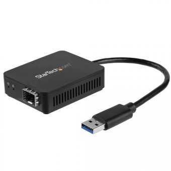 Startech Adaptateur réseau USB 3.0 vers fibre optique Gigabit Ethernet avec SFP ouvert (US1GA30SFP) - Adaptateur réseau - USB 3.0 - 1000Base-LX/1000Base-SX x 1 - noir 