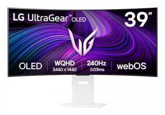 LG UltraGear 39GX90SA-W - Moniteur OLED - jeux - incurvé - 39" - 3440 x 1440 UWQHD @ 240 Hz - 1300 cd/m² - 1500000:1 - DisplayHDR 400 True Black - 0.03 ms - 2xHDMI, DisplayPort, USB-C - haut-parleurs - blanc 