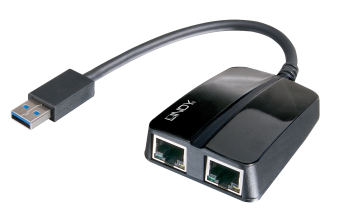Lindy Convertisseur USB 3.0 Ethernet Gigabit avec Switch 