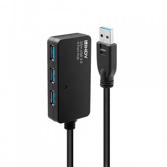 Lindy Rallonge active USB 3.0 Pro 10m avec Hub 4 ports 