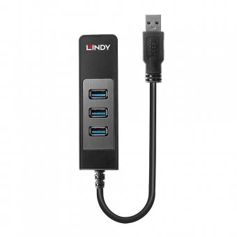 Lindy Convertisseur Hub USB 3.0 & Ethernet Gigabit 