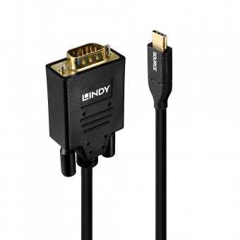 Lindy Câble adaptateur USB type C vers VGA, 1m 
