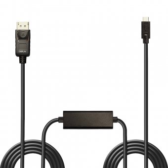 Lindy Câble adaptateur USB Type C vers DP 4K60 avec HDR, 10m 