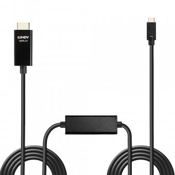 Lindy Câble adaptateur USB Type C vers HDMI 4K60 avec HDR, 10m 