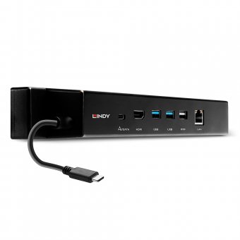 Lindy Mini Docking Station USB 3.2 Gen 2 Type C -  HDMI, PD 3.0 100W, USB 3.2 Gen 2, Gigabit 