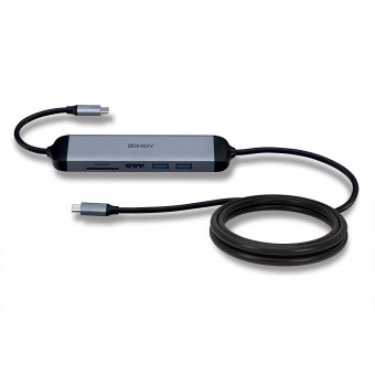 Lindy DST-Micro 140, Micro Docking Station USB-C pour Laptop  avec prise en charge 4K & câble de charge 60W de 1.4m 