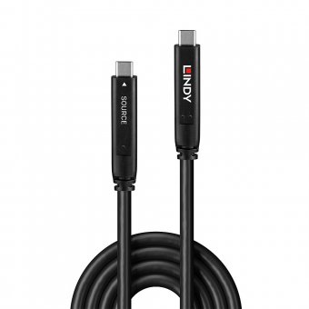 Lindy Câble Hybride Type C USB 3.2 Gen 1 & DP 1.4, 10m 