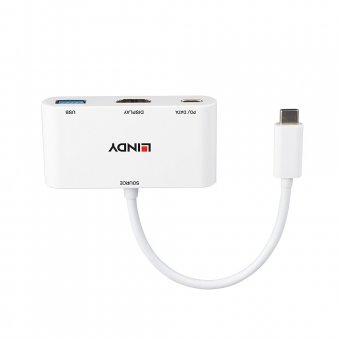 Lindy Convertisseur USB 3.2 Type C vers HDMI®  avec port USB Type A et Power Delivery 