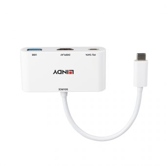 Lindy Convertisseur USB 3.2 Type C vers HDMI®  avec port USB Type A et Power Delivery 