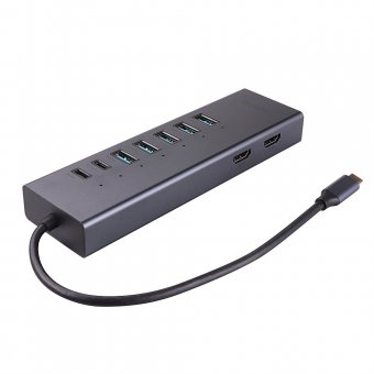 Lindy DST-Mini Duo, Mini Docking Station USB-C, 2x4K HDMI® 