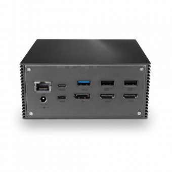 Lindy DST-Pro 101, Docking Station USB-C pour Laptop avec résolution 4K et alimentation 100W 