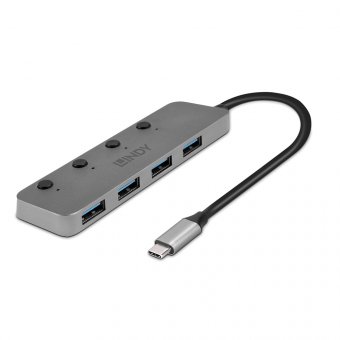 Lindy Hub USB 3.2 Type C, 4 Ports 