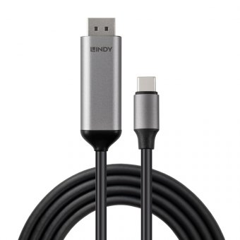 Lindy Câble Bi-Directionnel 8K60Hz USB Type C vers DisplayPort, 2m 