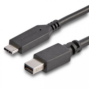 StarTech.com Câble adaptateur USB-C vers Mini DisplayPort 4K 60 Hz de 1,8 m en noir - Convertisseur USB Type-C vers mDP - Câble adaptateur - USB-C (M) pour Mini DisplayPort (M) - USB 3.1 / Thunderbolt 3 / DisplayPort 1.2 - 1.8 m - support pour 4K60Hz (384 
