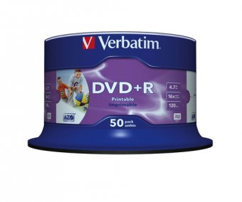 DVD+R/4.7GB 16xspd photo print 50pk 