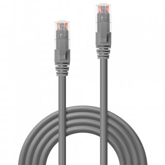 Lindy Câble réseau Gris Cat.6 U/UTP LSZH, 0.5m 