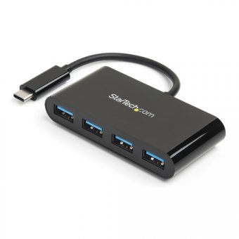 StarTech.com Hub USB 3.0 compact à 4 ports alimenté par bus - Concentrateur USB Type-C - USB-C vers 4x USB-A - Concentrateur (hub) - 4 x SuperSpeed USB 3.0 - de bureau 