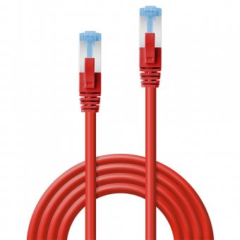 Lindy Câble réseau Rouge Cat.6A S/FTP LSZH, 0.3m 