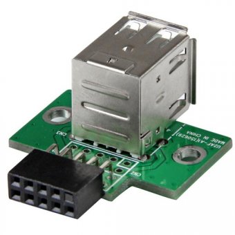 StarTech.com Adaptateur USB 2.0 interne - Convertisseur 2x USB A vers connecteur de carte mère USB à 4 broches - F/F - Adaptateur USB - USB (F) pour connecteur USB 10 broches (F) 