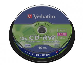 CD-RW/700MB 80Min 10x Speed Cake10pk 