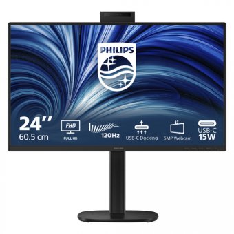 Philips 24B2U3301H - Écran LED - 1920 x 1080 Full HD (1080p) @ 120 Hz - IPS - 1500:1 - HDMI, DisplayPort, USB-C - haut-parleurs - noir 