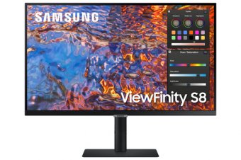 Samsung ViewFinity S8 S32B800PXP - S80PB Series - écran LED - 32" - 3840 x 2160 4K @ 60 Hz - IPS - 350 cd/m² - 1000:1 - DisplayHDR 600 - 5 ms - HDMI, DisplayPort, USB-C - noir 