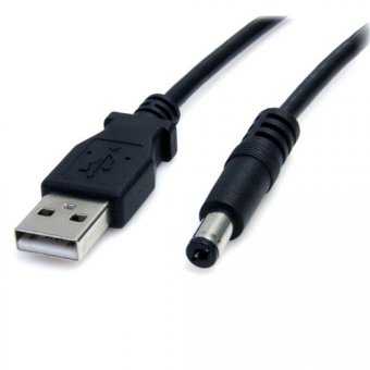 StarTech.com Câble d'alimentation USB vers prise DC de 91 cm - Cordon USB vers connecteur Type M 5V - Câble d'alimentation - USB (alimentation uniquement) (M) pour prise CC 5,5 mm (M) - 91 cm - moulé - noir - pour P/N: DVI2VGACON, SPDIF2AA, ST122LE, ST122 