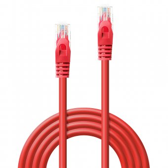 Lindy Câble réseau Rouge Cat.6 U/UTP, 2m 