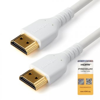StarTech.com - Premium High speed - câble HDMI avec Ethernet - HDMI mâle pour HDMI mâle - 1 m - blanc - pour P/N: TB3DKM2HDL 