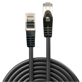 Lindy Câble réseau Noir Cat.5e F/UTP, 10m 