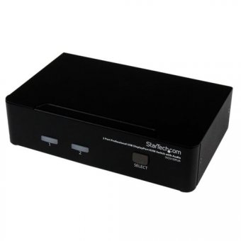 StarTech.com Commutateur KVM 2 Ports DisplayPort, USB et Audio - Switch KVM - 2560x1600 - Commutateur écran-clavier-souris/audio - 2 x KVM / audio - 1 utilisateur local - de bureau - pour P/N: DP4N1USB6, IM12D1500P, SVA12M2NEUA, SVA12M5NA 