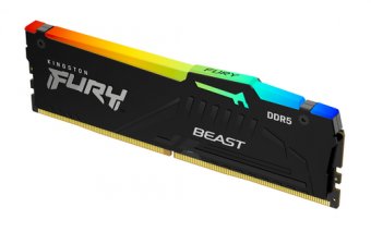 Kingston FURY Beast RGB - DDR5 - module - 32 Go - DIMM 288 broches - 5200 MT/s / PC5-41600 - CL40 - 1.25 V - mémoire sans tampon - on-die ECC 