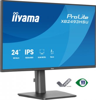 iiyama ProLite XB2493HSU-B1 - Écran LED - 24" (23.8" visualisable) - 1920 x 1080 Full HD (1080p) @ 120 Hz - IPS - 350 cd/m² - 1500:1 - 1 ms - HDMI, DisplayPort - haut-parleurs - noir mat 