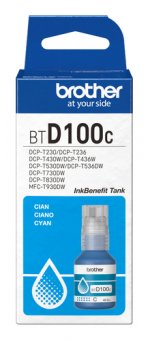 Brother BTD100C - 48.8 ml - haute capacité - cyan - original - boîte de suspension - recharge d'encre - pour Brother DCP-T530DW, DCP-T730DW, MFC-T930DW 