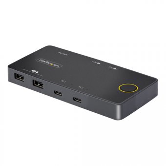 StarTech.com Switch KVM USB-C à 2 ports - HDMI Simple 4K 60Hz - Double PD - Commutateur KVM - 2 x KVM / audio / USB - 1 utilisateur local - de bureau 