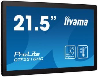 iiyama ProLite OTF2216MC-B1 - Écran LED - 22" (21.5" visualisable) - cadre ouvert - écran tactile - 1920 x 1080 Full HD (1080p) @ 60 Hz - VA - 1100 cd/m² - 5000:1 - 25 ms - HDMI, VGA, DisplayPort - noir 
