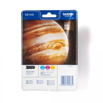 Brother LC1240 - Pack de 3 - jaune, cyan, magenta - original - blister - cartouche d'encre - pour Brother DCP-J525W, DCP-J725DW, DCP-J925DW 